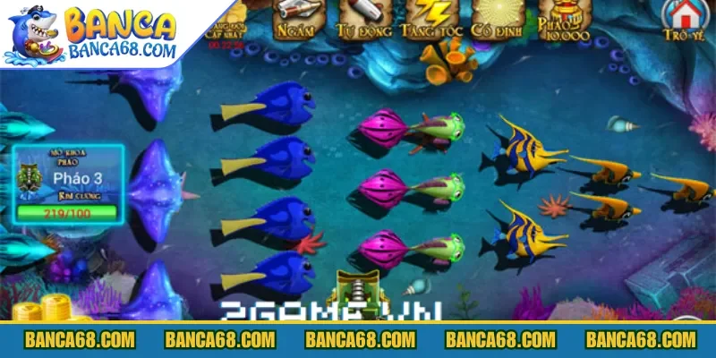 Hội viên đặt xu và chọn vũ khí bắn cá Ngôi Sao