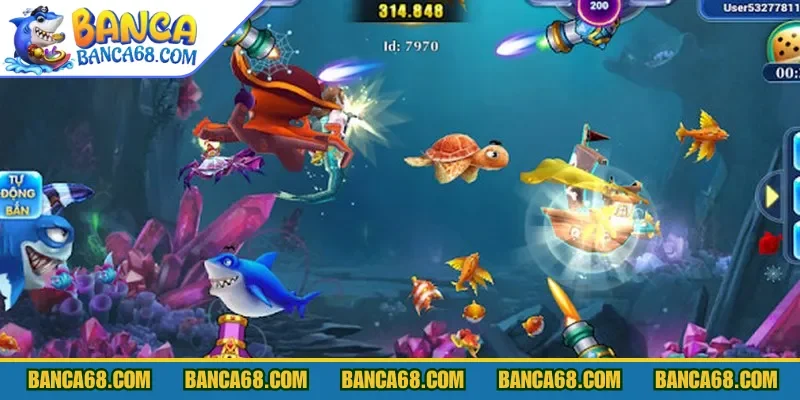 Chiến thuật đồng loạt bắn cá thay đổi liên tục góc nhắm